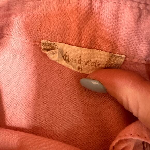 Altar'd State Pink Button Up Long Sleeve Blouse Size Medium - Picture 3 of 8